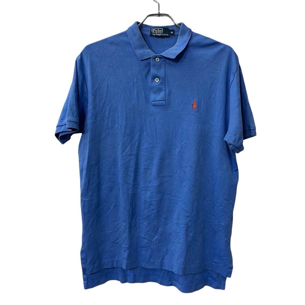【中古】【古着】 POLO RALPH LAUREN 半袖 ポロシャツ M ブルー ポロ ラルフローレ...