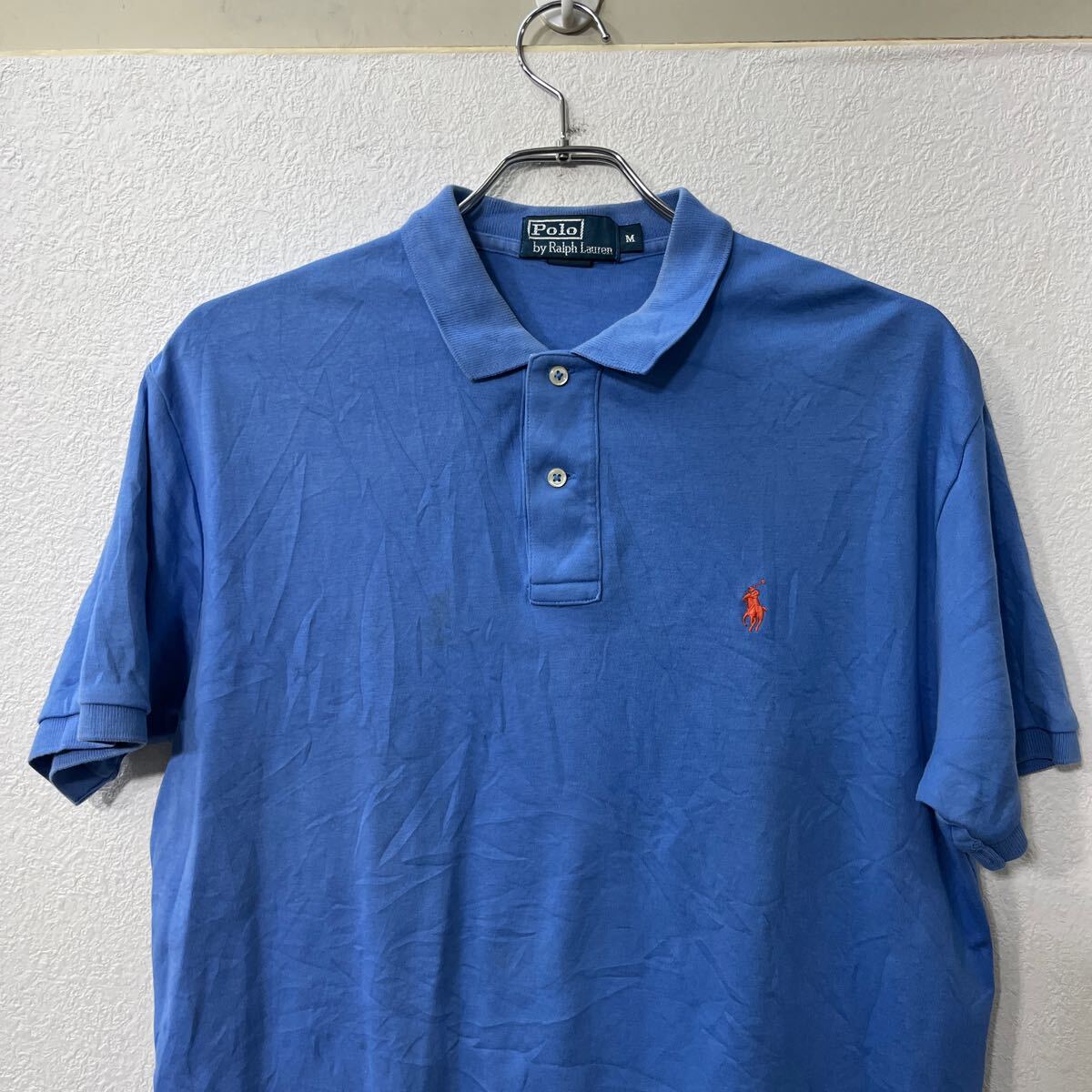 【中古】【古着】 POLO RALPH LAUREN 半袖 ポロシャツ M ブルー ポロ ラルフローレ...