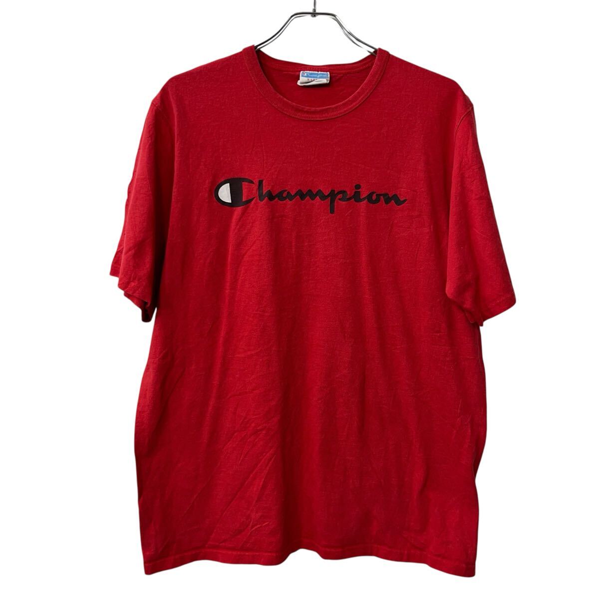 【中古】【古着】 Champion 半袖 プリント Tシャツ XL レッド チャンピオン フロント プリント クルーネック 古着卸 アメリカ仕入 a707-5778