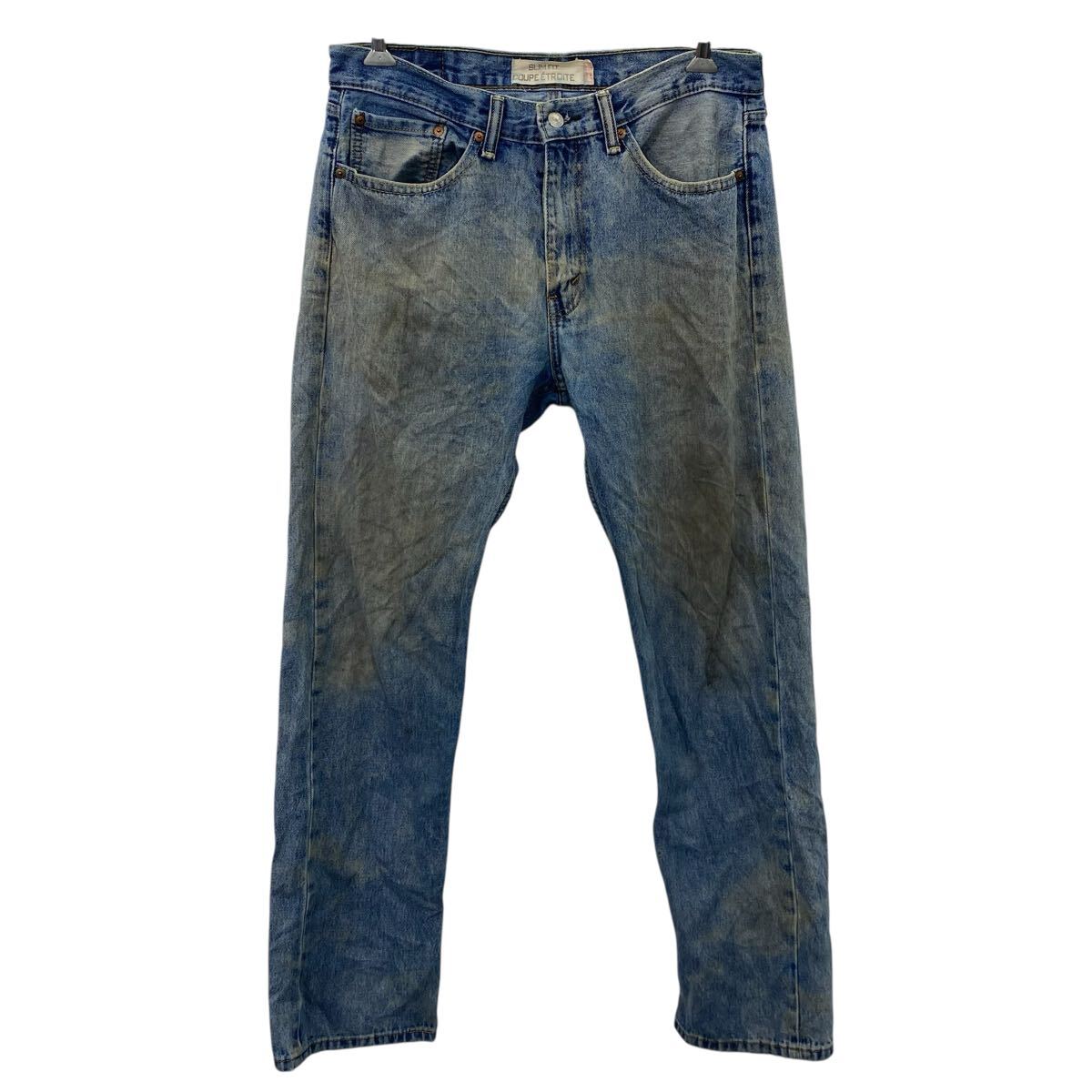 【中古】【古着】 Levi's 505 デニムパンツ W34 色落ち ブルー リーバイス Gパン 古着卸 アメリカ仕入 2507-694