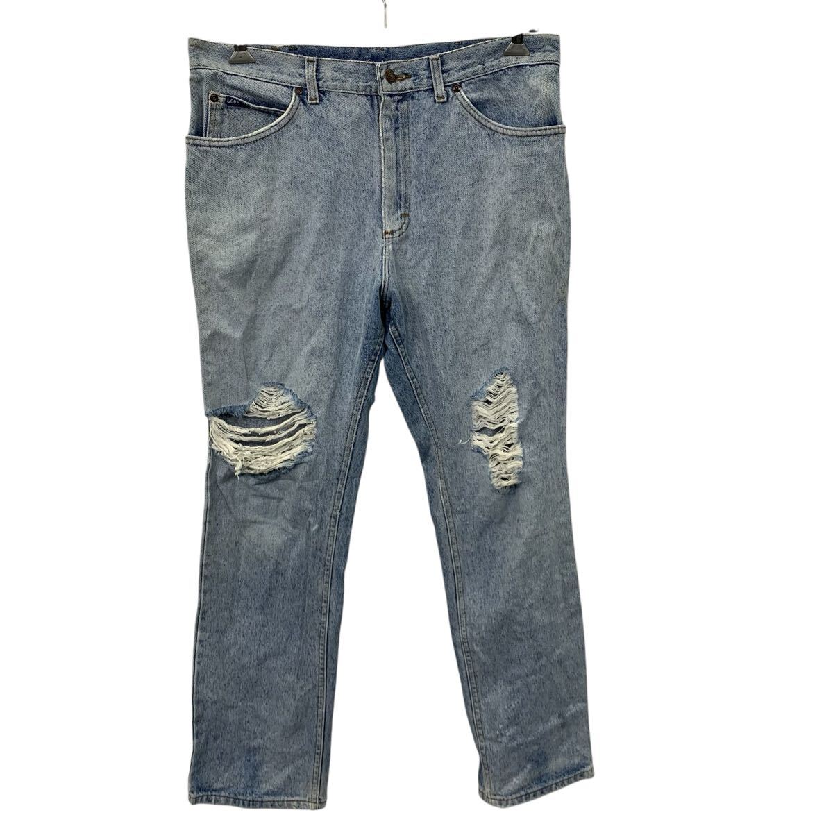 【中古】【古着】 Lee デニムパンツ W36 ライトブルー リー ジップアップ アメカジ ジーンズ 古着卸 アメリカ仕入 2508-46