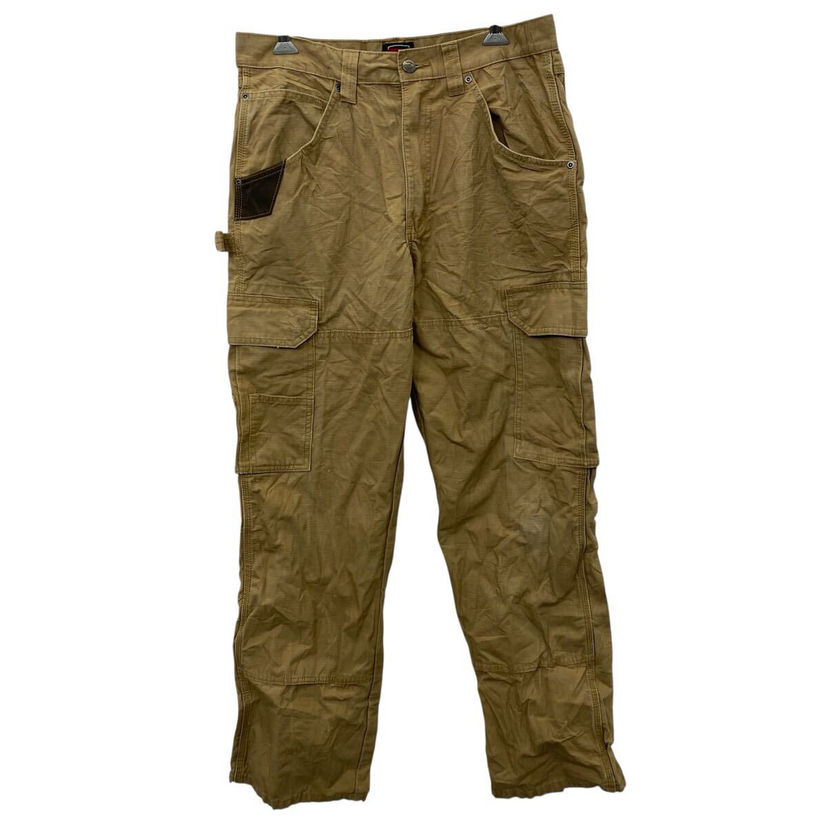 Rakuten - 【中古】【古着】 Wrangler ワーク ペインターパンツ W32 ブラウン ラングラー リップストップ 古着卸 アメリカ仕入 2508-132