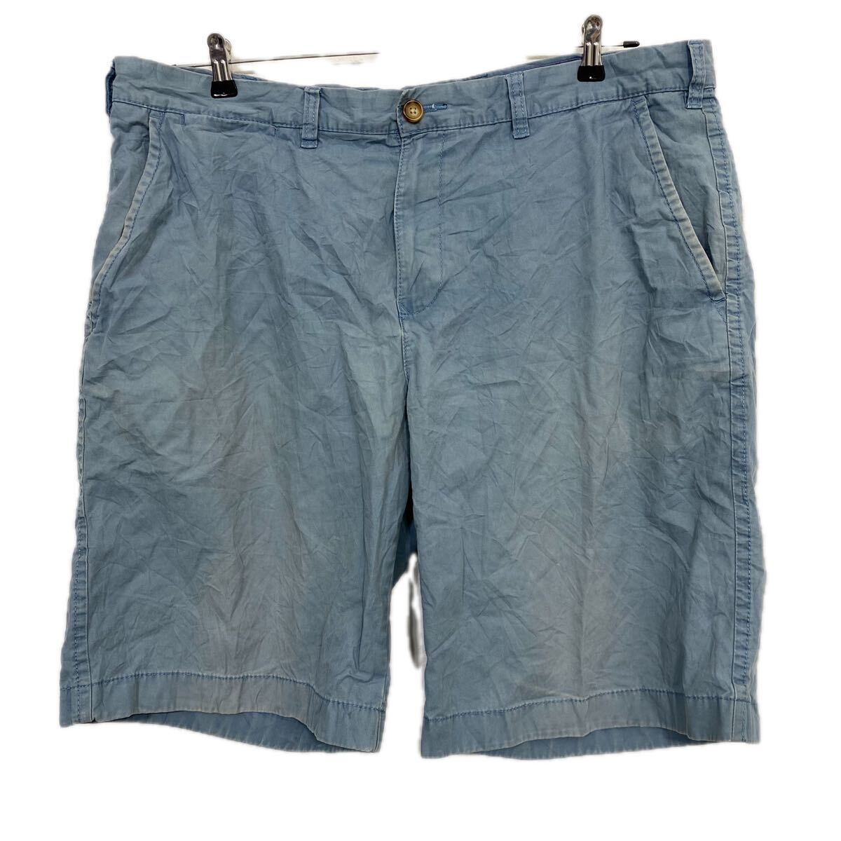 【中古】【古着】 TOMMY HILFIGER チノ ショートパンツ W38 サックスブルー トミーヒルフィガー ハーフパンツ ショーツ 古着卸 アメリカ仕入 2508-137