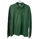 【中古】【古着】 LACOSTE 長袖 ポロシャツ XL~ グリーン ラコステ 鹿子 古着卸 アメリカ仕入 a708-5042