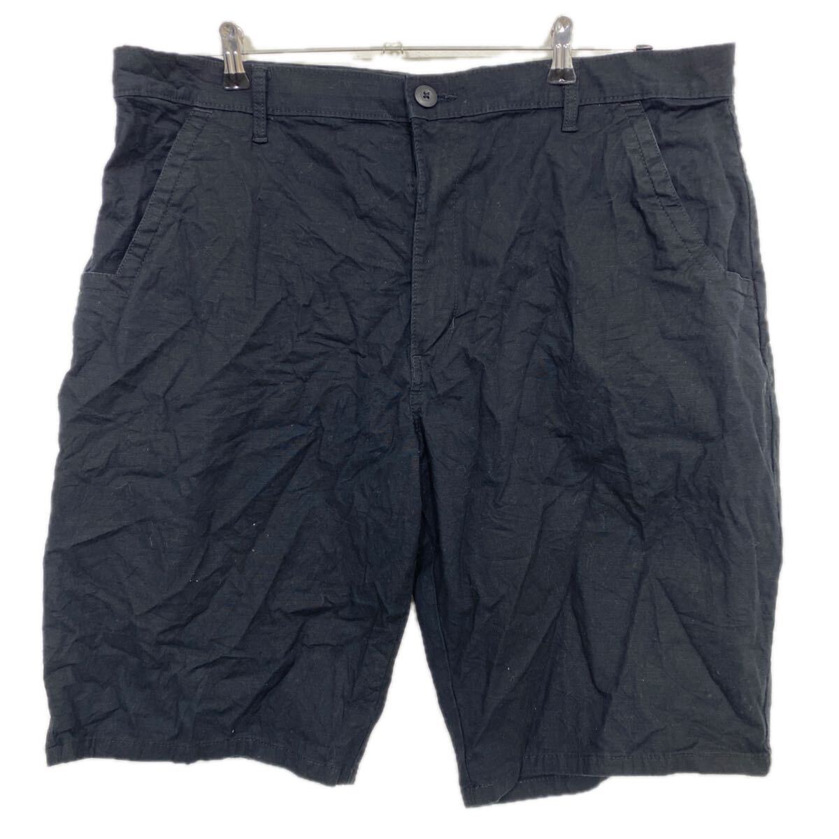 【中古】【古着】 Dickies ワーク ショートパンツ W38 ブラック ディッキーズ リップストップ ハーフパンツ 古着卸 アメリカ仕入 2508-169
