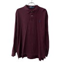 【中古】【古着】 POLO RALPH LAUREN 長袖 ポロシャツ XL ワインレッド ポロ ラルフローレン 鹿子 トップス 古着卸 アメリカ仕入 a708-5111