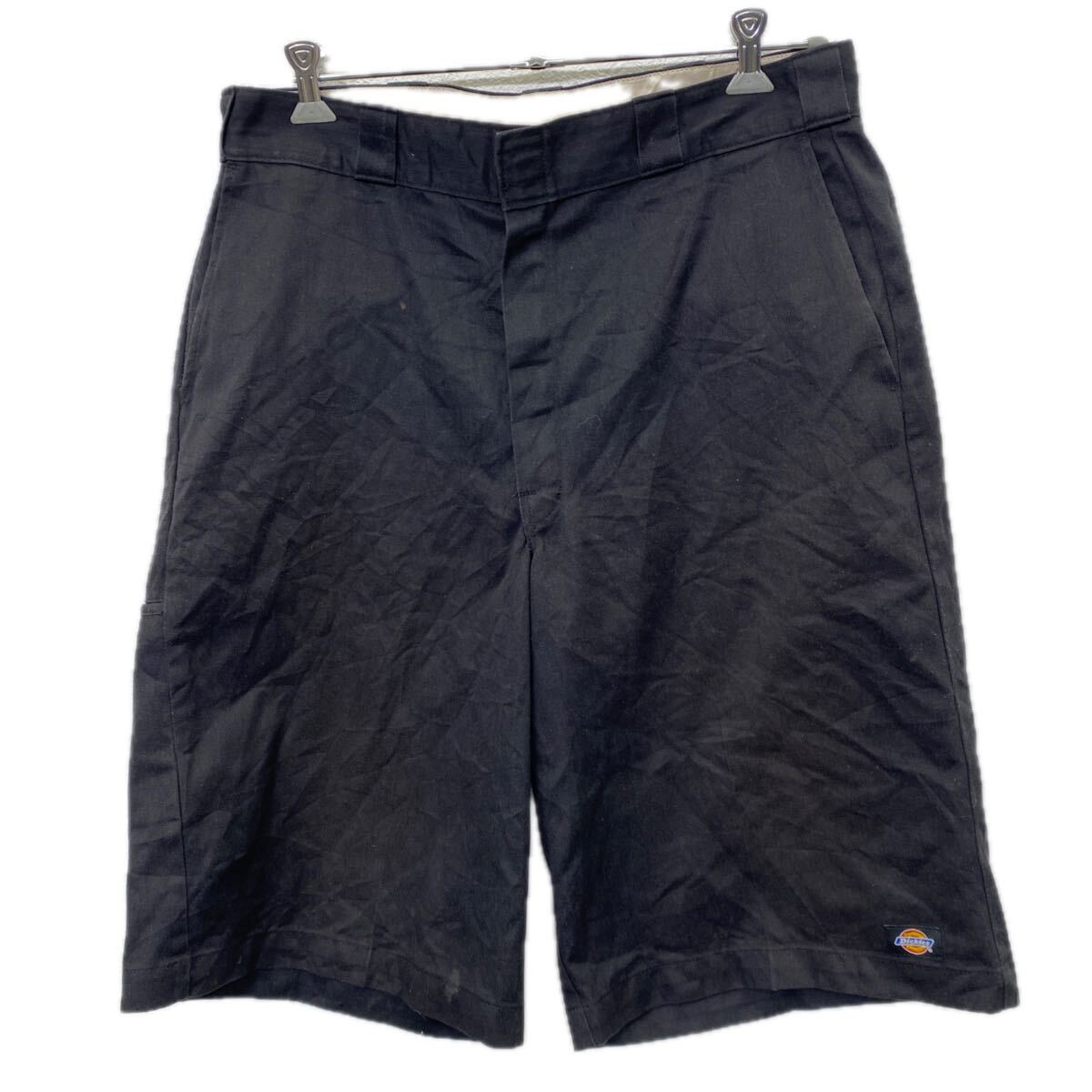【中古】【古着】 Dickies ワーク ショートパンツ W36 ブラック ディッキーズ ハーフパンツ ビッグサイズ 古着卸 アメリカ仕入 2508-228
