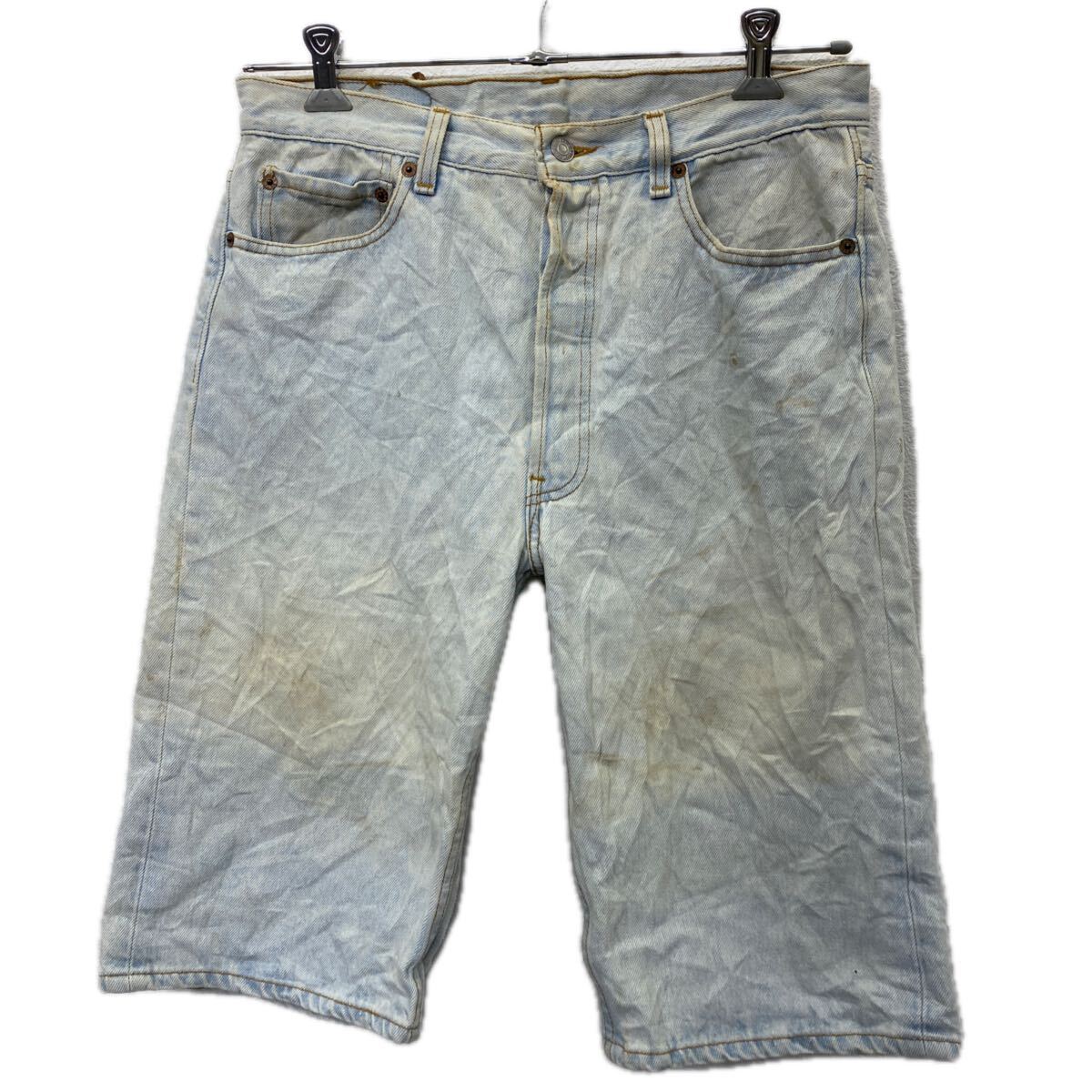 【中古】【古着】 Levi's 501 デニム ショートパンツ W34 ライトブルー リーバイス ハーフパンツ 古着卸 アメリカ仕入 2508-251