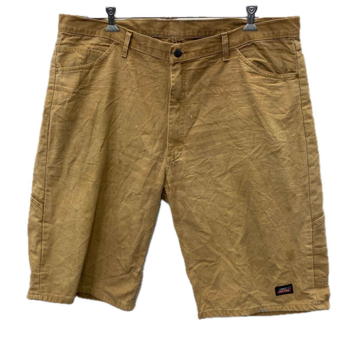 【中古】【古着】 Dickies ダック ワーク ショートパンツ W42 ブラウン ディッキーズ ビッグサイズ ハーフパンツ 古着卸 アメリカ仕入 2508-256(4.0)