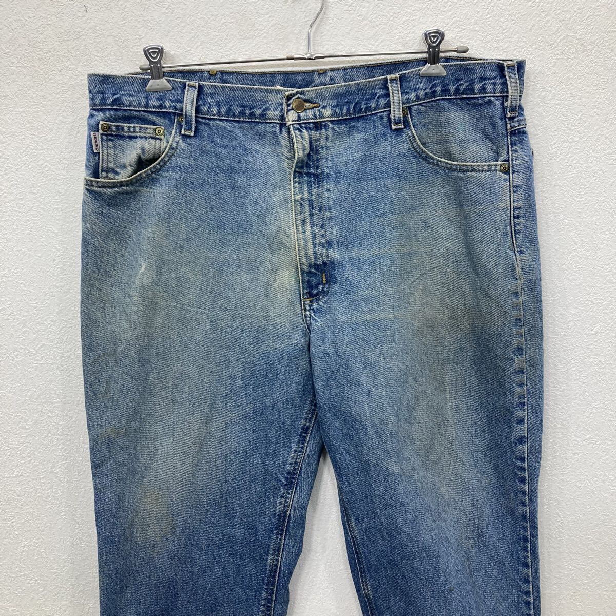 【中古】【古着】 Carhartt デニムパンツ W42 ライトブルー ビッグサイズ メキシコ カーハート 古着卸 アメリカ仕入 2508-306