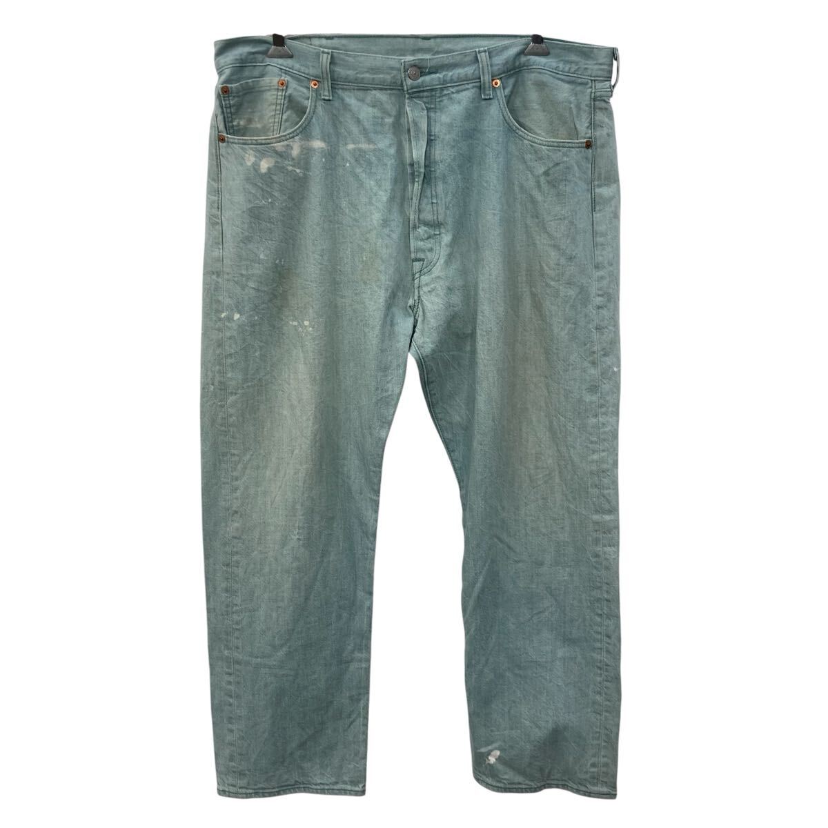 【中古】【古着】 Levi's 501 デニムパンツ W40 グリーン系 リーバイス ボタンフライ メキシコ製 アメカジ ジーンズ 古着卸 アメリカ仕入 2508-331
