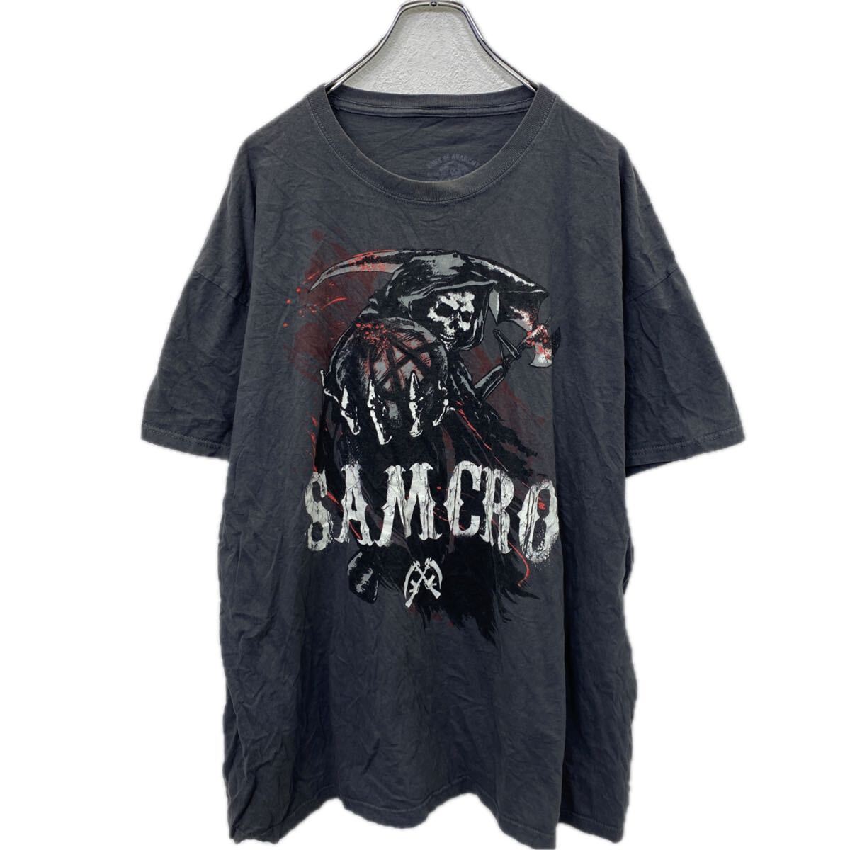 【中古】【古着】 SONS OF ANARCHY プリントTシャツ 2XL ダークグレー テレビドラマ サムクロ 古着卸 ..