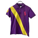 【中古】【古着】 RALPH LAUREN 半袖 ポロシャツ XL パープル ラルフローレン ビッグポニー ロゴ トップス 古着卸 アメリカ仕入 a708-5267