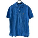 【中古】【古着】 POLO RALPH LAUREN 半袖 ポロシャツ M ブルー ポロ ラルフローレン ワンポイントロゴ トップス 古着卸 アメリカ仕入 a708-5270