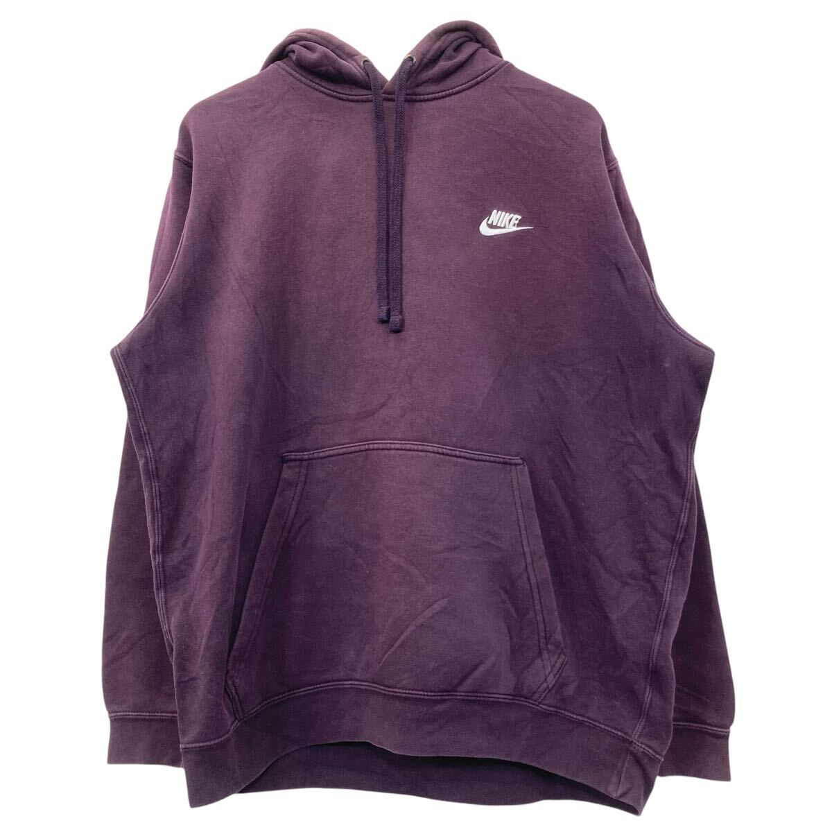 【中古】【古着】 NIKE ロゴスウェット パーカー L パープル ナイキ 裏起毛 プルオーバー スウッシュ 古着卸 アメリカ仕入 a708-5288