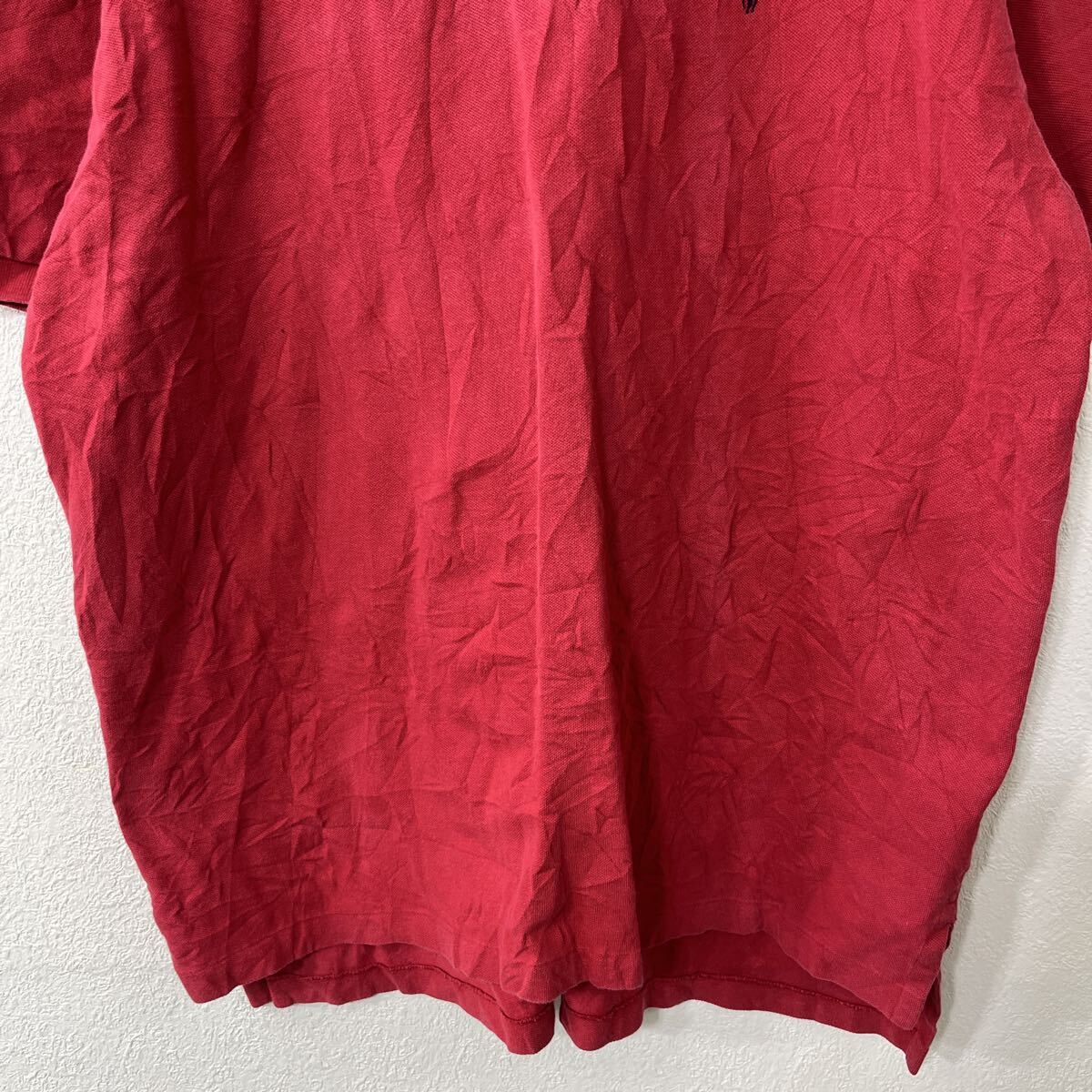 【中古】【古着】 POLO RALPH LAUREN 半袖 ポロシャツ 2XL レッド ポロラルフロー...