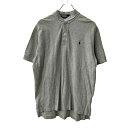 【中古】【古着】 POLO RALPH LAUREN 半袖 ポロシャツ L グレー ポロラルフローレン 鹿子 トップス 古着卸 アメリカ仕入 a708-5365