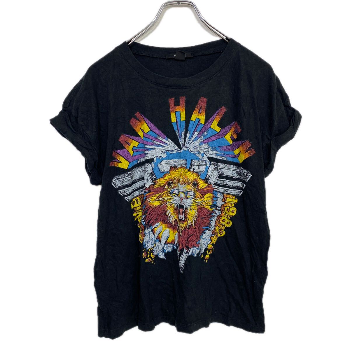 【中古】【古着】 FOREVER21 半袖 プリントTシャツ レディース S ブラック フォーエバー21 VANHALEN バンT ロックT 古着卸 アメリカ仕入 a708-5506
