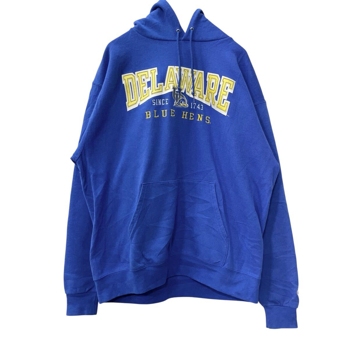 Rakuten - 【中古】【古着】 Champion ロゴスウェット パーカー L ブルー系 チャンピオン 裏起毛 カレッジ 古着卸 アメリカ仕入 a708-5528