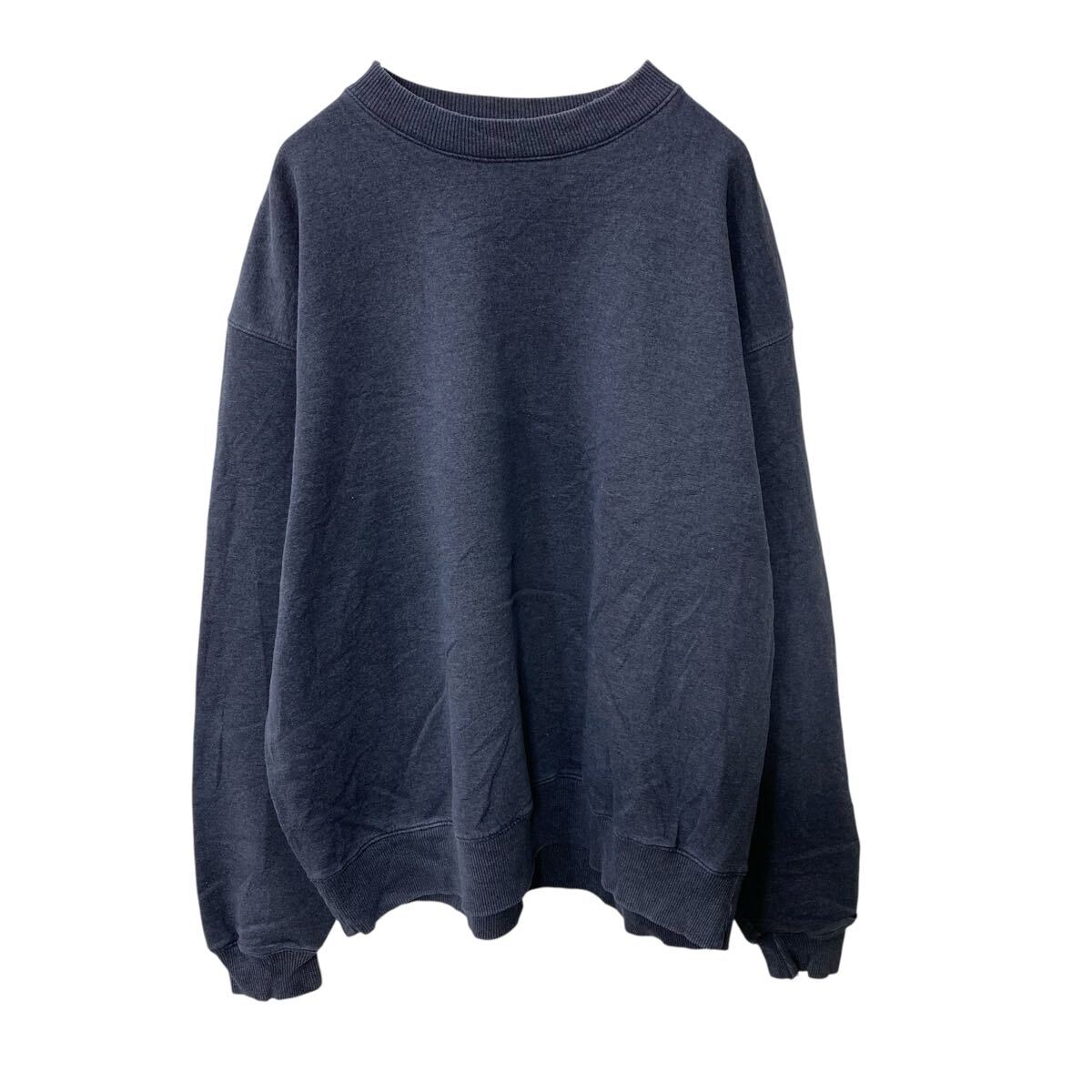 Rakuten - 【中古】【古着】 Champion 無地スウェット トレーナー XL ネイビー チャンピオン クルーネック 裏起毛 コットン 古着卸 アメリカ仕入 a708-5555