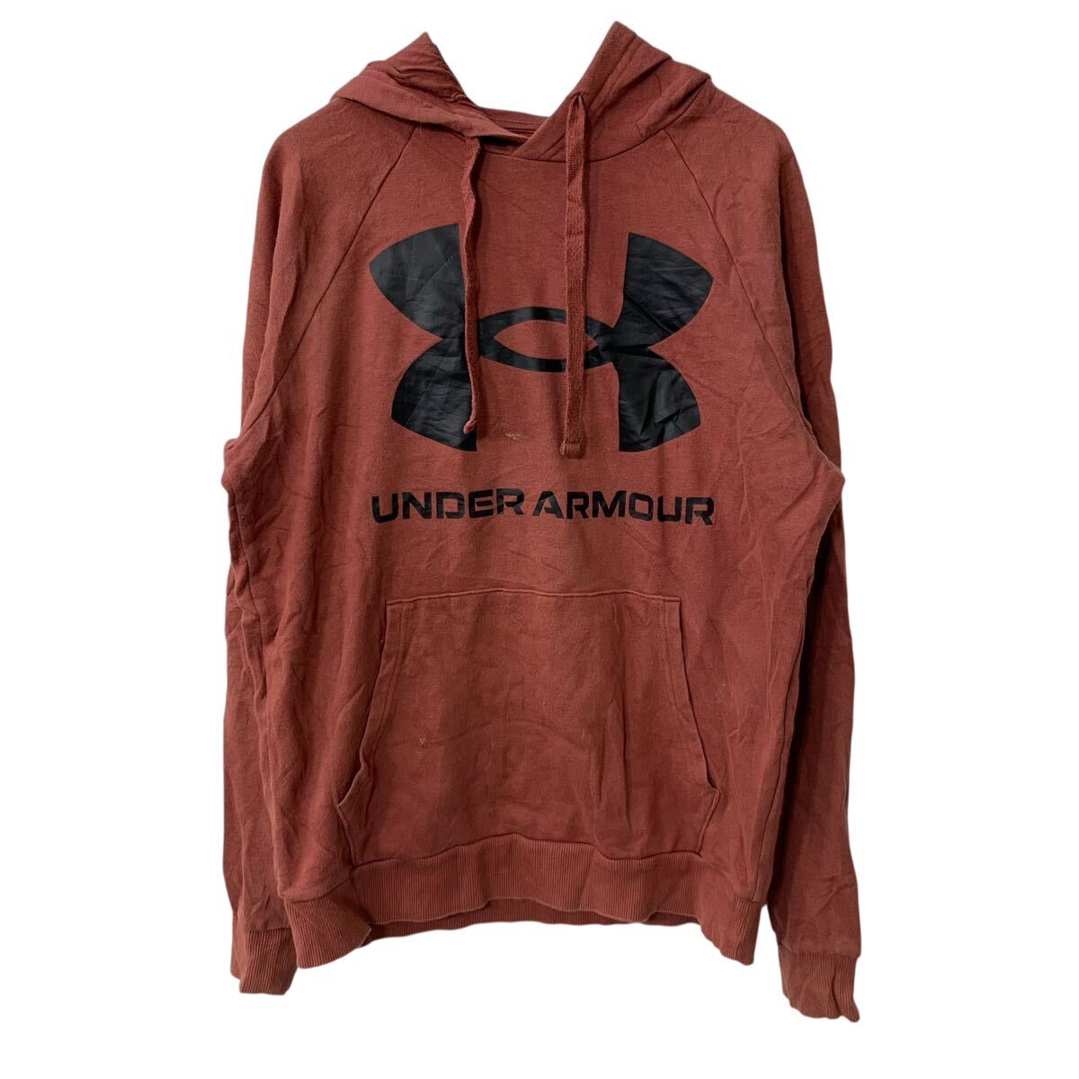 Hawaiian - 【中古】【古着】 UNDER ARMOUR ロゴスウェット パーカー S ブラウン系 アンダーアーマー フーディー プルオーバー トップス 古着卸 アメリカ仕入 a708-5760