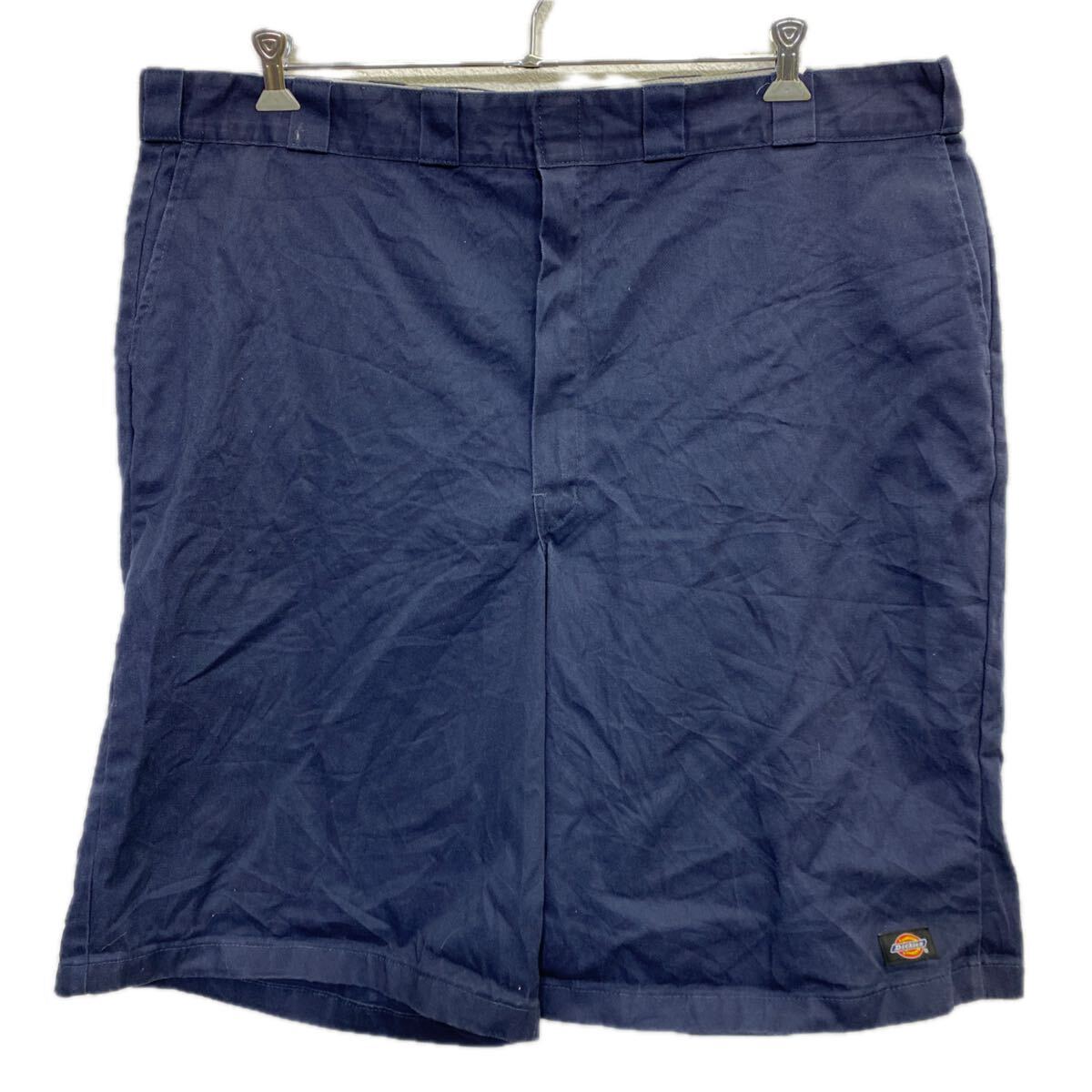 【中古】【古着】 Dickies ワーク ショートパンツ W46 ネイビー ディッキーズ ビッグサイズ ハーフパンツ 短パン 古着卸 アメリカ仕入 2508-786