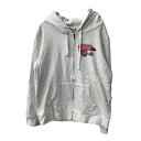 【中古】【古着】 CampusLifestyle ロゴスウェット パーカー XL ホワイト キャンパスライフスタイル フーディー ジップアップ 古着卸 アメリカ仕入 a708-5773|詳細画像