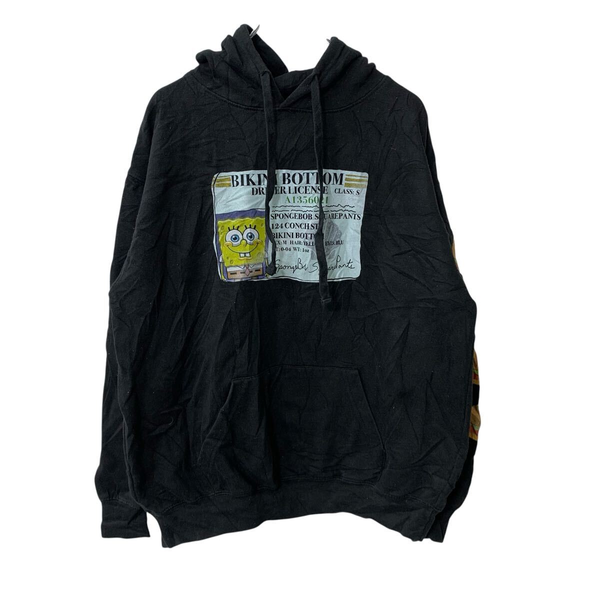 【中古】【古着】 nickelodeon キャラクタースウェット パーカー L ニコロデオン スポンジボブ フーディー トップス 古着卸 アメリカ仕入 a708-5799