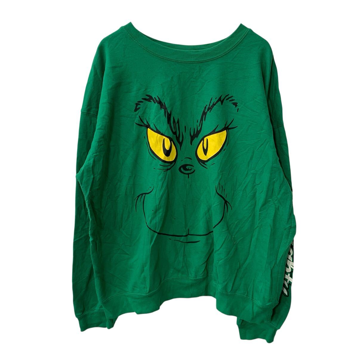 【中古】【古着】 The GRINCH キャラクタースウェット トレーナー 2XL グリーン グリンチ ビッグサイズ トップス 古着卸 アメリカ仕入 a708-5831