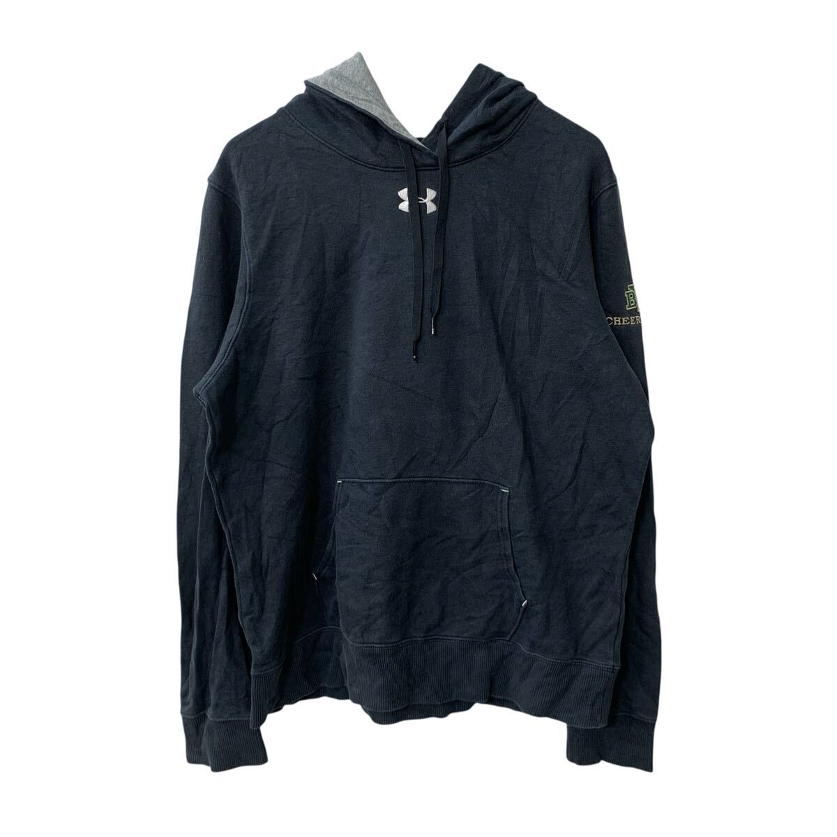 Hawaiian - 【中古】【古着】 UNDER ARMOUR ロゴスウェット パーカー S ブラック アンダーアーマー フーディー プルオーバー トップス 古着卸 アメリカ仕入 a708-5866
