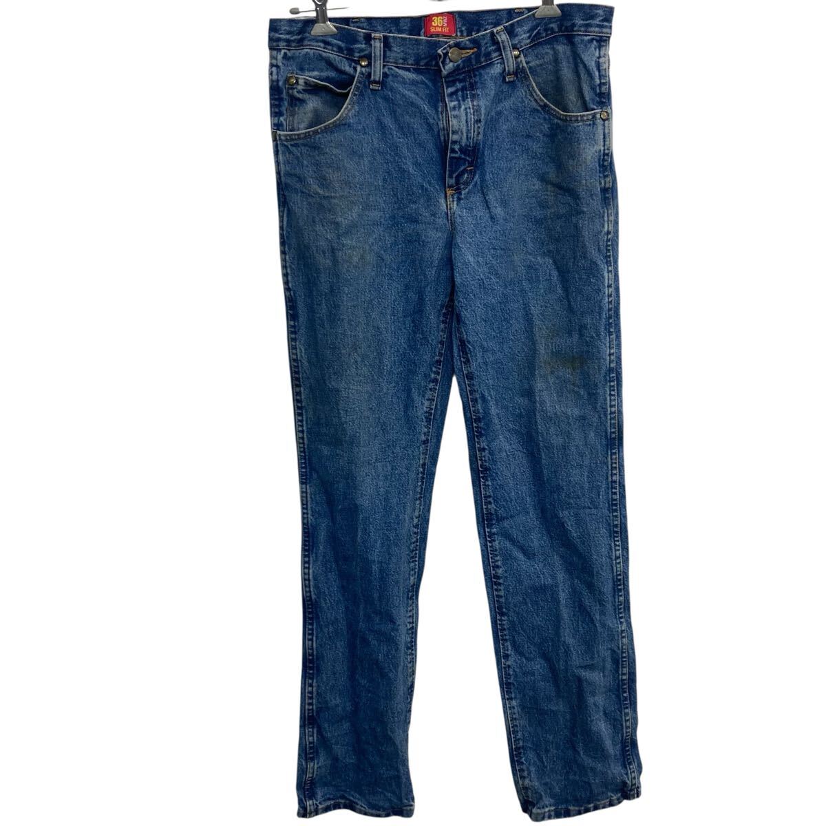 【中古】【古着】 Wrangler デニムパンツ W32 ブルー ラングラー ジップアップ カジュアル ジーンズ アメカジ 2508-813