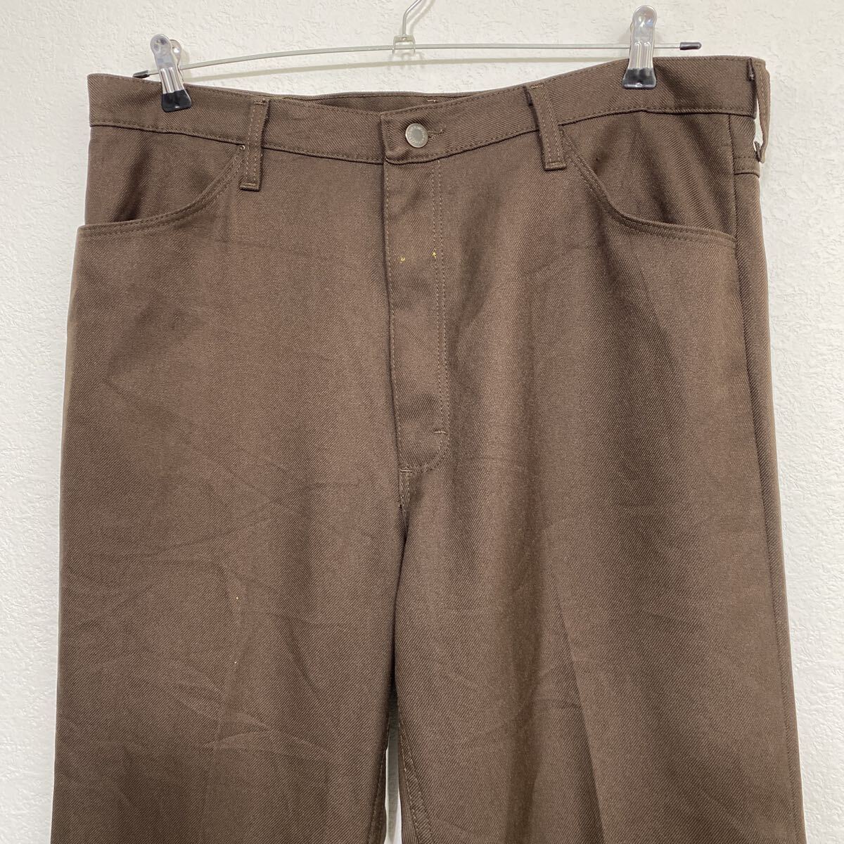 【中古】【古着】 Wrangler ポリエステル ロングパンツ W38 ブラウン ラングラー 古着卸 アメリカ仕入 2508-839