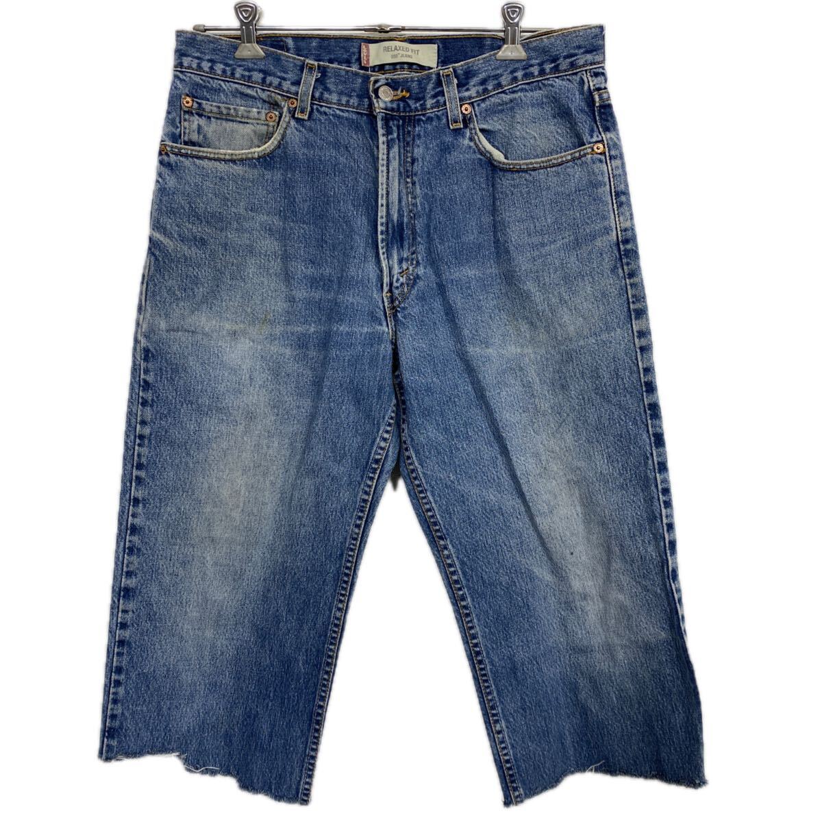 【中古】【古着】 Levi's 550 デニムパンツ W34 インディゴ 色落ち リーバイス メキシコ製 カットオフ 古着卸 アメリカ仕入 2508-863