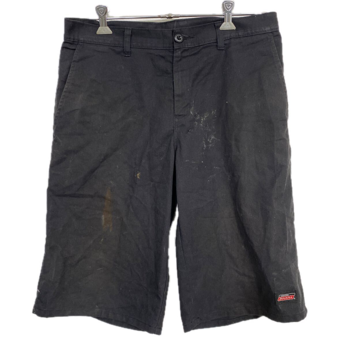 【中古】【古着】 Dickies ワーク ショートパンツ W32 ブラック ディッキーズ ハーフパンツ 短パン 古着卸 アメリカ仕入 2508-870