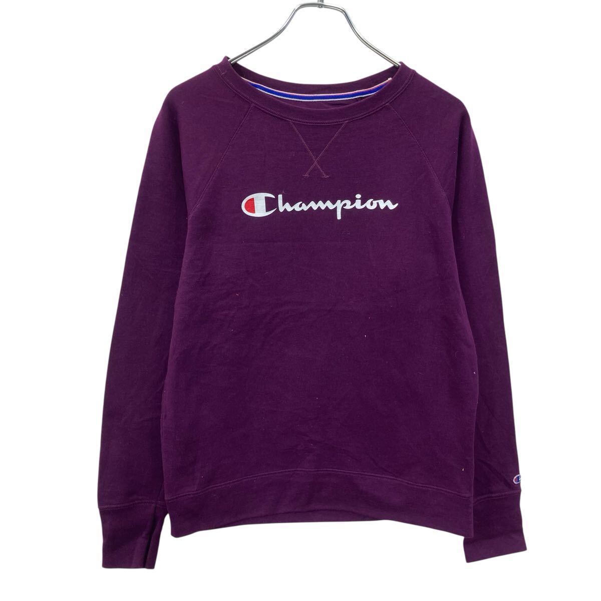 【中古】【古着】 Champion ロゴ スウェット トレーナー M パープル チャンピオン裏起毛 ロゴプリント 古着卸 アメリカ仕入 a708-6081