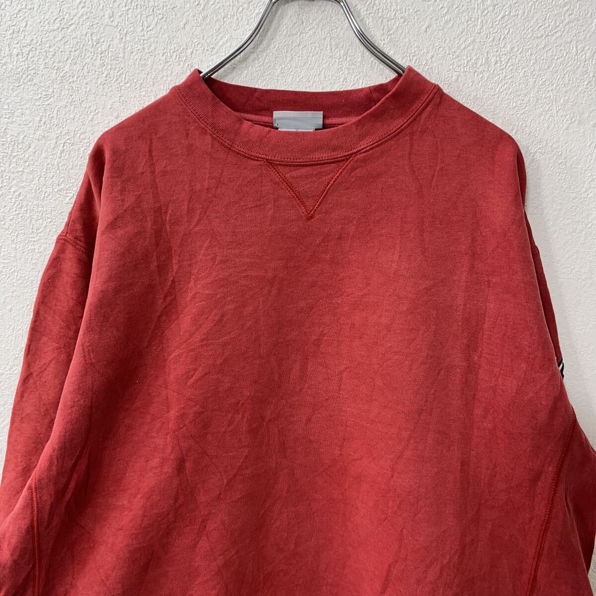 【中古】【古着】 Reebok ロゴスウェット トレーナー L レッド リーボック プルオーバー 袖ロゴ ワンポイント トップス 古着卸 アメリカ仕入 a708-6091