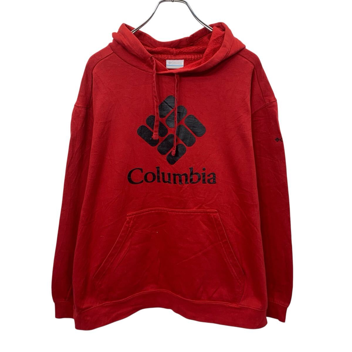 Other - 【中古】【古着】 Columbia ロゴスウェット パーカー 2X レッド コロンビア プルオーバー ビッグロゴ 裏起毛 アウトドア 古着卸 アメリカ仕入 a708-6174