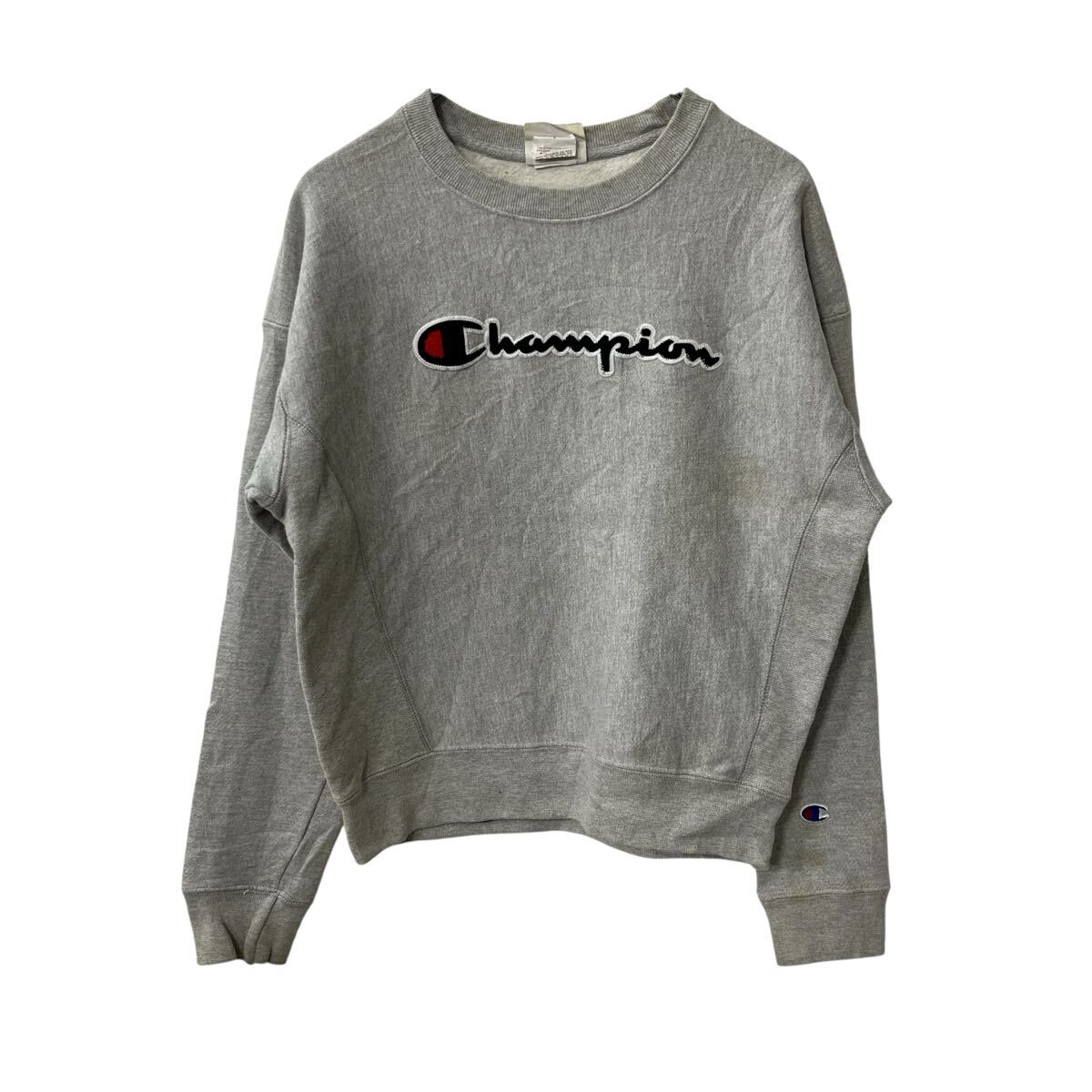 Collaboration - 【中古】【古着】 Champion ロゴスウェット トレーナー S グレー チャンピオン リバースウィーブ スウェットカットソー 古着卸 アメリカ仕入 a709-5022