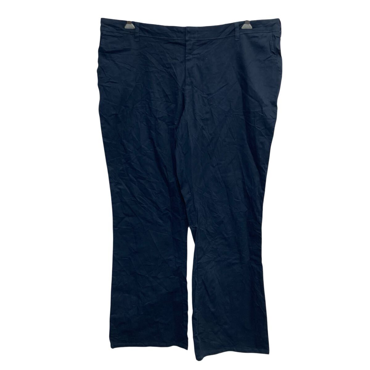 【中古】【古着】 Dickies ワークパンツ 22R ネイビー ディッキーズ ジップアップ ビッグサイズ タグ付き ワーク ボトムス 古着卸 アメリカ仕入 2509-91