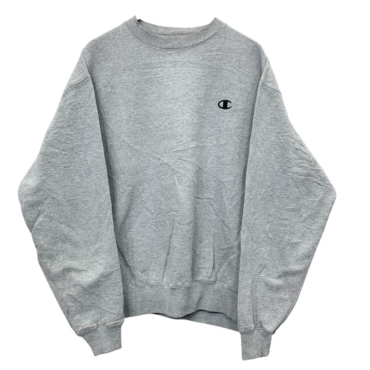 【中古】【古着】 Champion ロゴスウェット トレーナー 2XLライトグレー チャンピオン 裏起毛 古着卸 アメリカ仕入 a709-5053