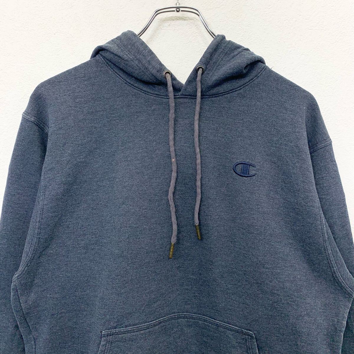 【中古】【古着】 Champion ロゴスウェット パーカー L ブルーグレー チャンピオン 裏起毛 古着卸 アメリカ仕入 a709-5201 voxtrading-10209910 古着屋DEN サンプル画像2