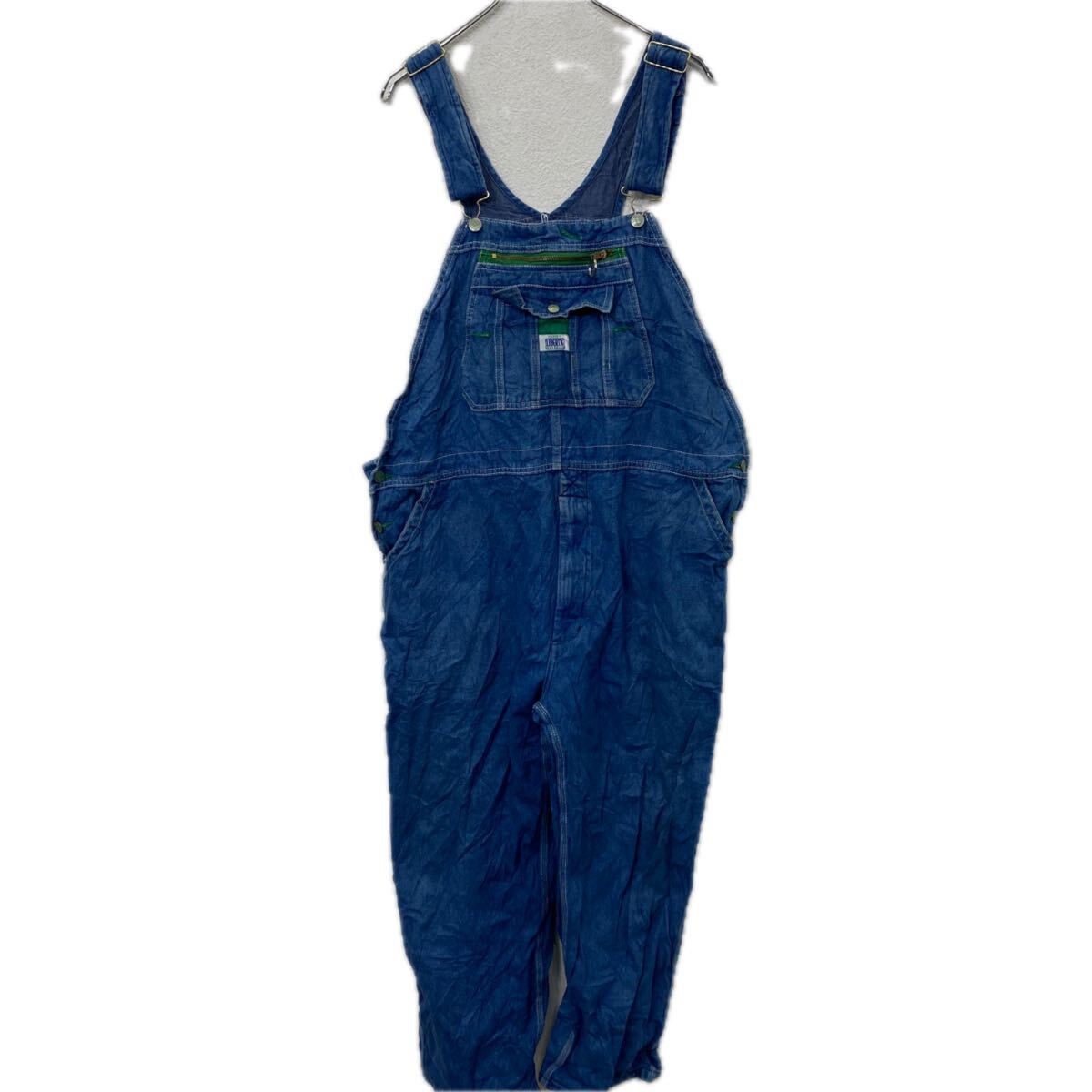 【中古】【古着】 KEY デニムオーバーオール W44 ブルー キー ワークウェア サロペット 作業着 古着卸 アメリカ仕入 a709-5322