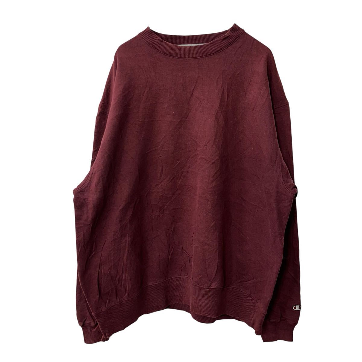 Plain - 【中古】【古着】 Champion 無地スウェット トレーナー XL ワインレッド チャンピオン スウェットカットソー トップス 古着卸 アメリカ仕入 a709-5449