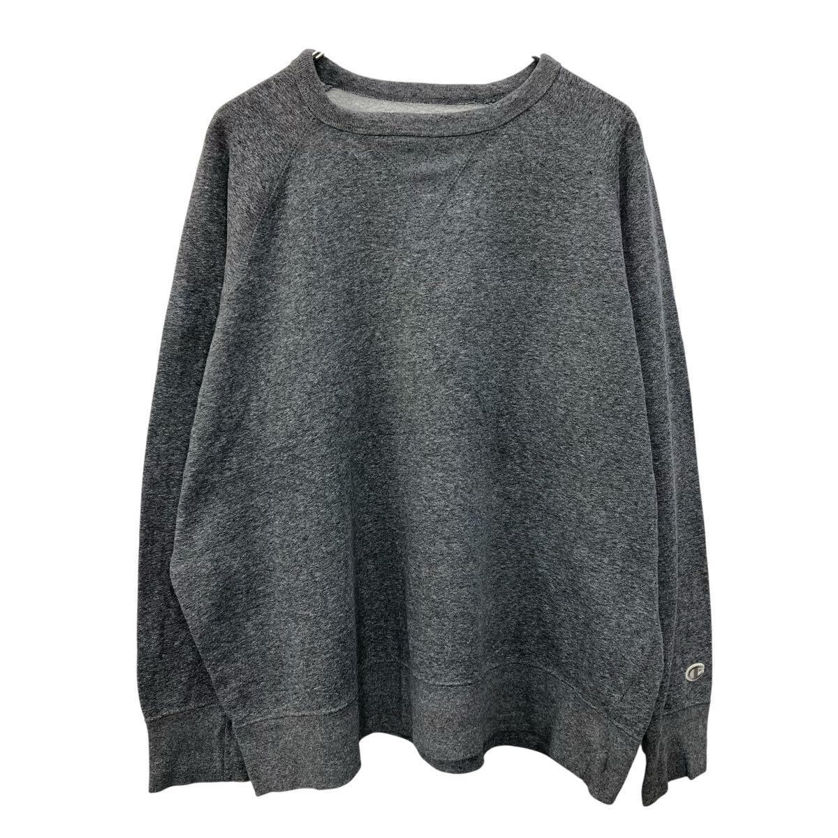 【中古】【古着】 Champion 無地 スウェット トレーナー XL チャコールグレー チャンピオン 裏起毛 袖ワンポイントロゴ 古着卸 アメリカ仕入 a709-5487