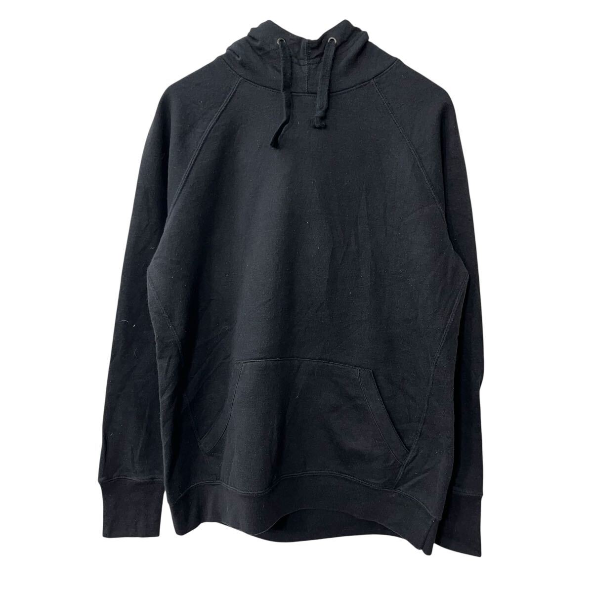 协力开发 - 【中古】【古着】 Champion 無地スウェット パーカー M ブラック チャンピオン フーディー プルオーバー ラグラン トップス 古着卸 アメリカ仕入 a709-5526