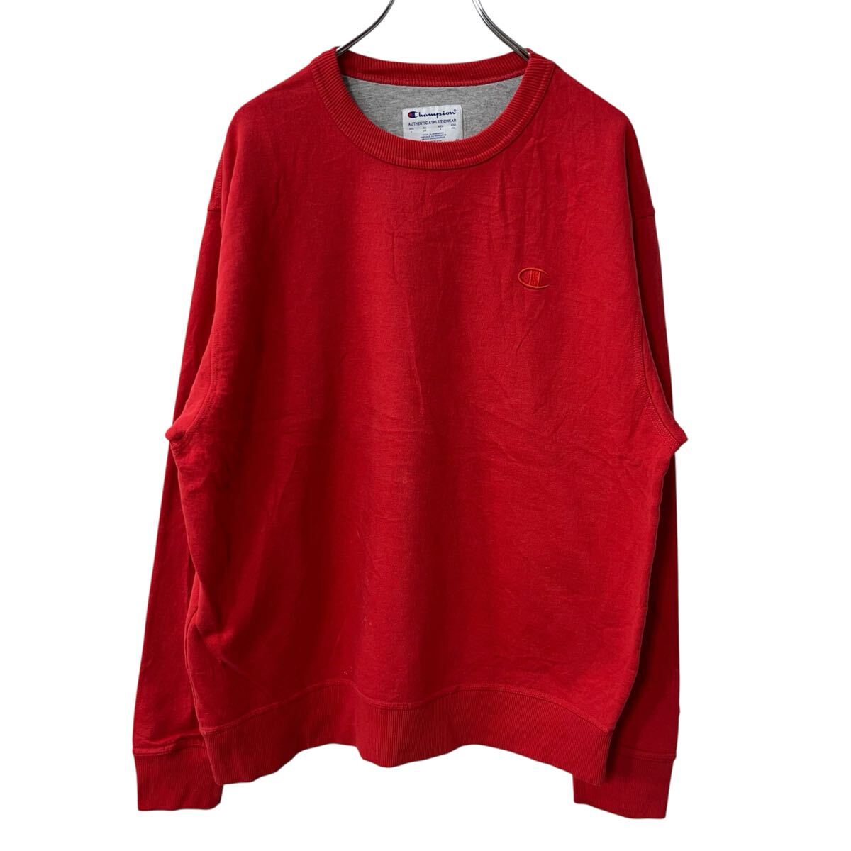 Trainer - 【中古】【古着】 Champion ロゴスウェット トレーナー L レッド チャンピオン カットソー ワンポイントロゴ トップス 古着卸 アメリカ仕入 a709-5712