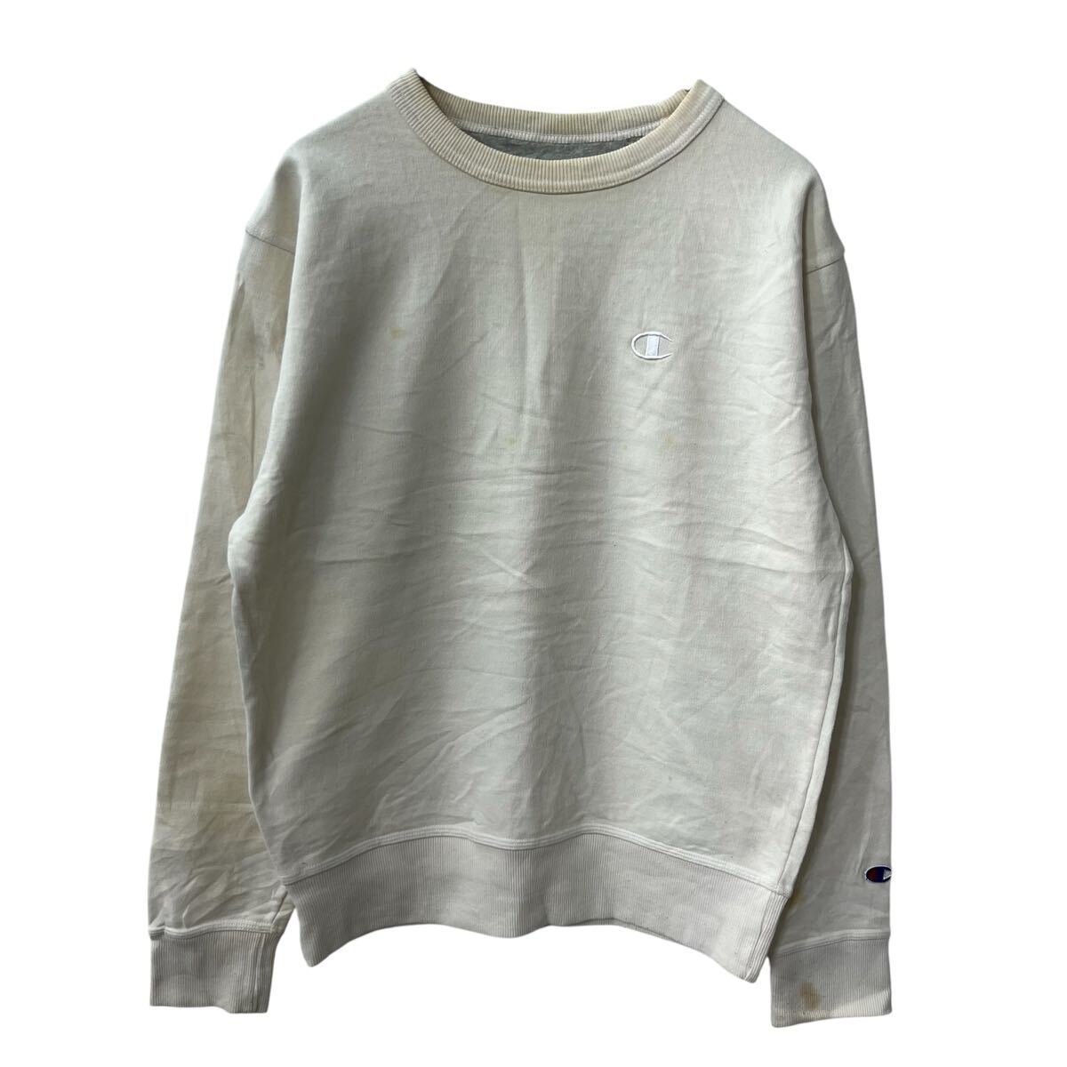 【中古】【古着】 Champion ロゴスウェット トレーナー S ブラック チャンピオン カットソー ワンポイントロゴ トップス 古着卸 アメリ..