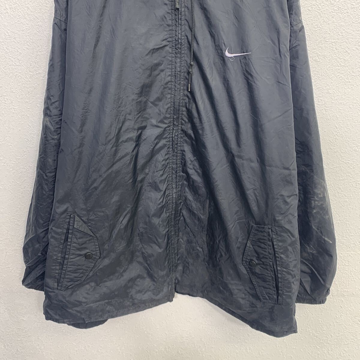 【中古】【古着】 NIKE ジャケット XXL ブラック ナイキ ジップアップ ビッグサイズ ワンポイント スポーティー アウター 古着卸 アメリカ仕入 a709-5747