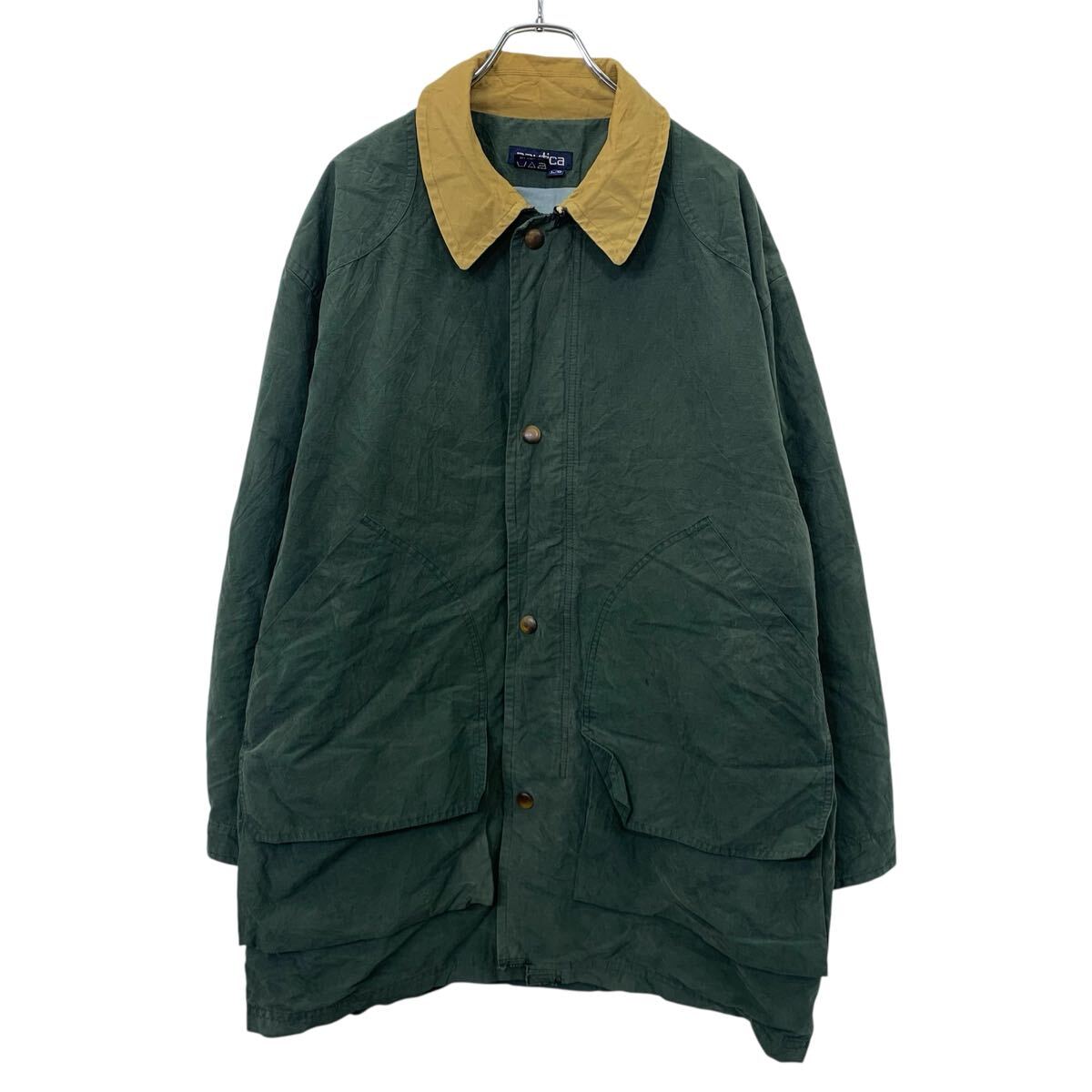 Coverall - 【中古】【古着】 NAUTICA カバーオール L グリーン ノーティカ ジップアップ スナップボタン 90's 90年代 マルチポケット 古着卸 アメリカ仕入 a709-5895