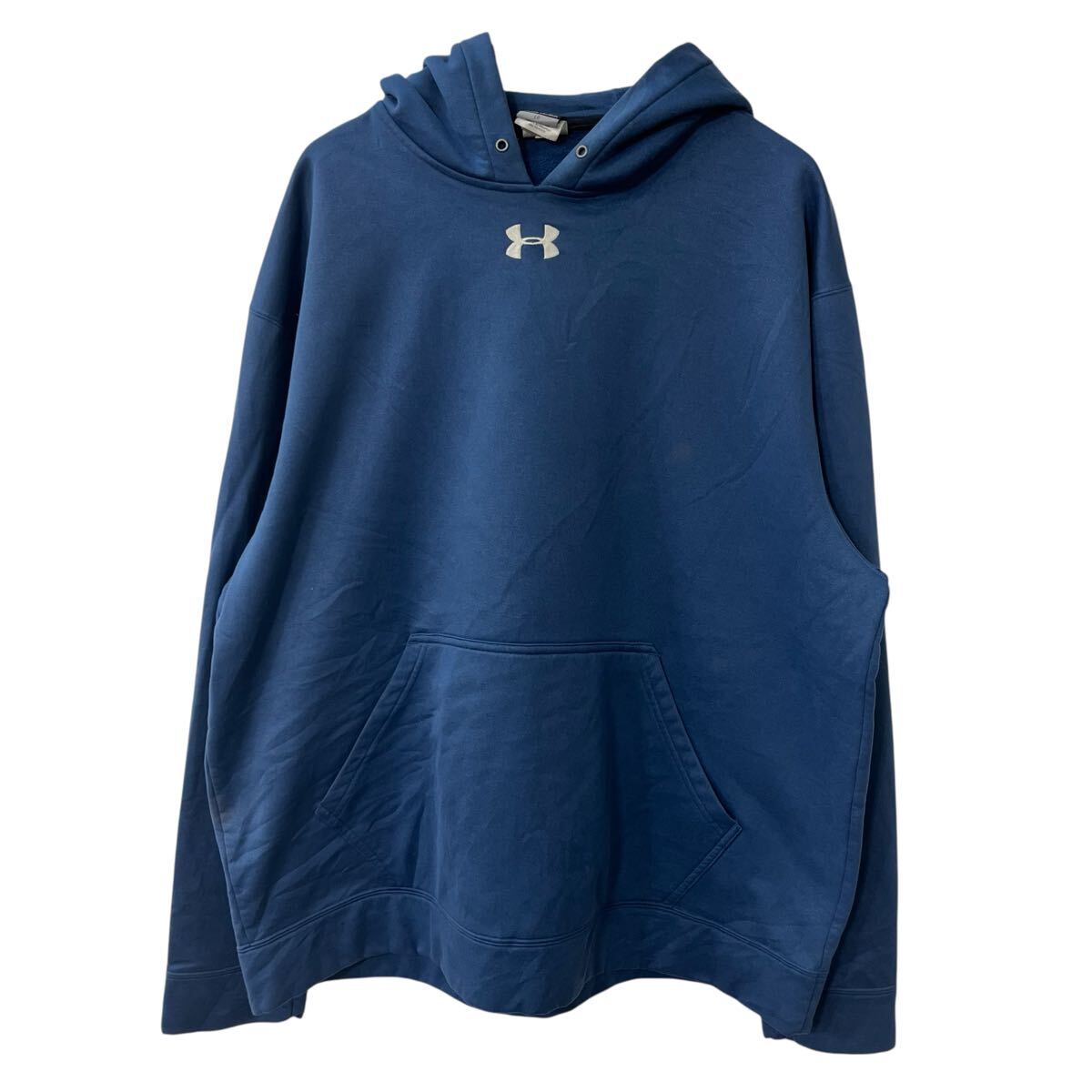Sweat - 【中古】【古着】 UNDER ARMOUR ロゴスウェット パーカー L ブルー アンダーアーマー フーディー プルオーバー トップス 古着卸 アメリカ仕入 a709-6021